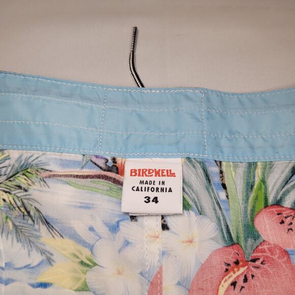 RARE Birdwell Beach Britches Board Shorts 34" Paradise Transparent Floral Lined - Picture 14 of 16